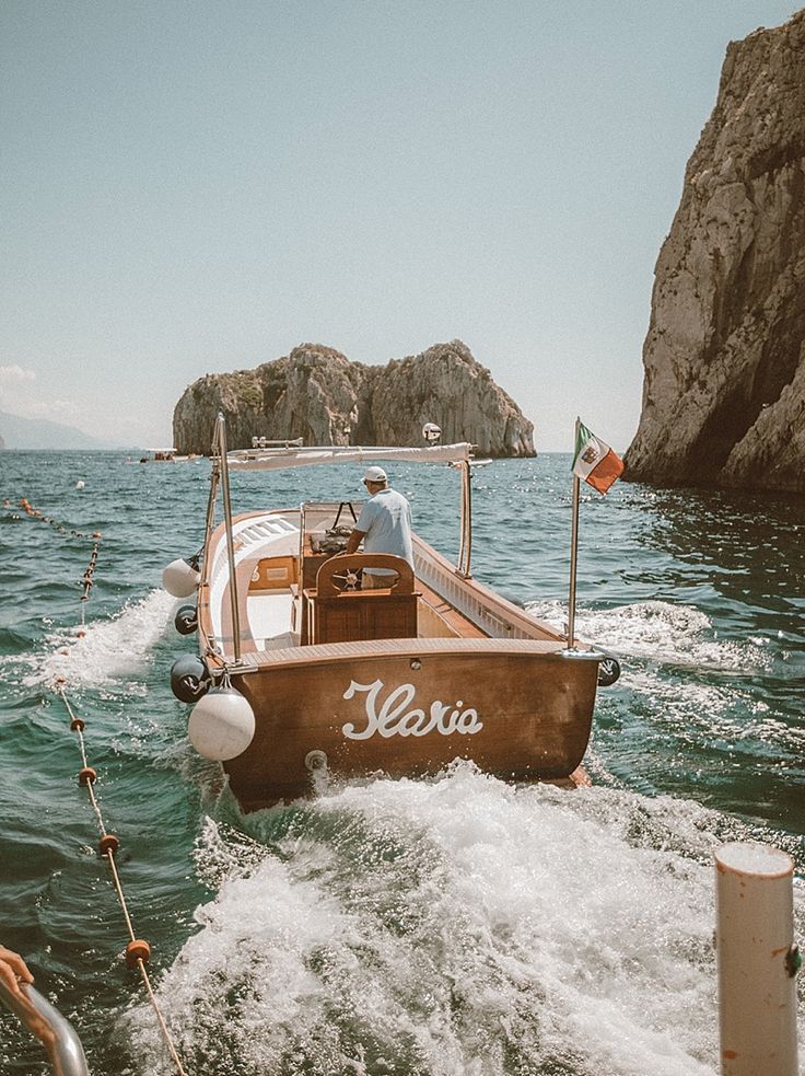Boat on clear water