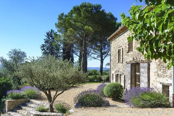 Stone villa in a garden